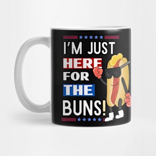 I'm just here for the buns American Theme Mug